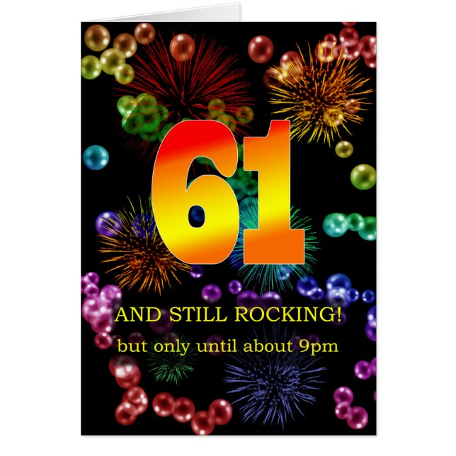 61st Birthday Still Rocking Cards (Front)