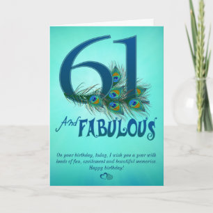 61st Birthday template Cards