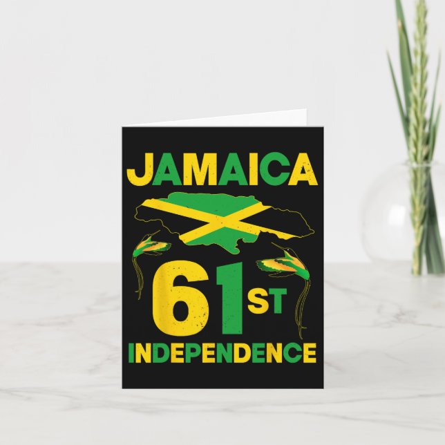 61st Jamaica Independence Day Since 1962 Doctor Bi Card (Front)