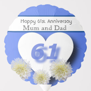 61st Wedding Anniversary Balloon
