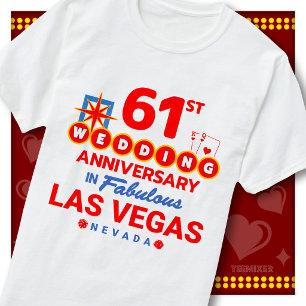 61st Wedding Anniversary Fabulous Las Vegas Couple T-Shirt