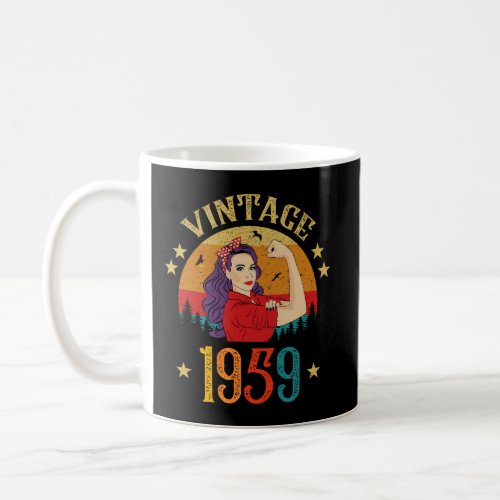 61Th Birthday Gift 61 Years Old For Women Retro Vi Coffee Mug