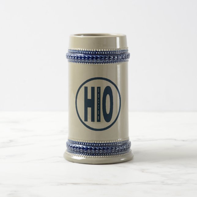 624 g blue OHIO SOCCER Gray Beer Stein (Center)