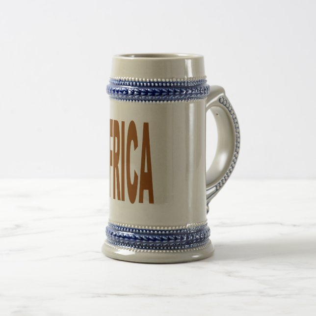 624 ml AFRICA gray/blue slut Beer Stein (Front Right)