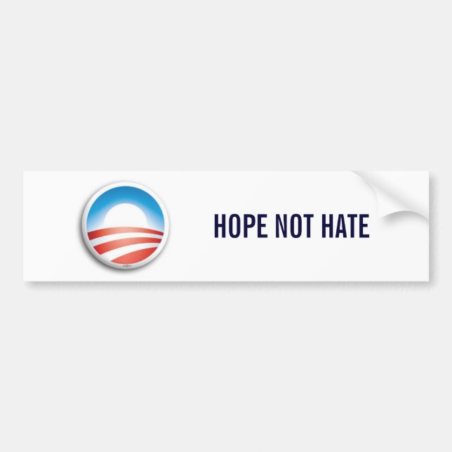 629, HOPE NOT HATE BUMPER STICKER (Front)