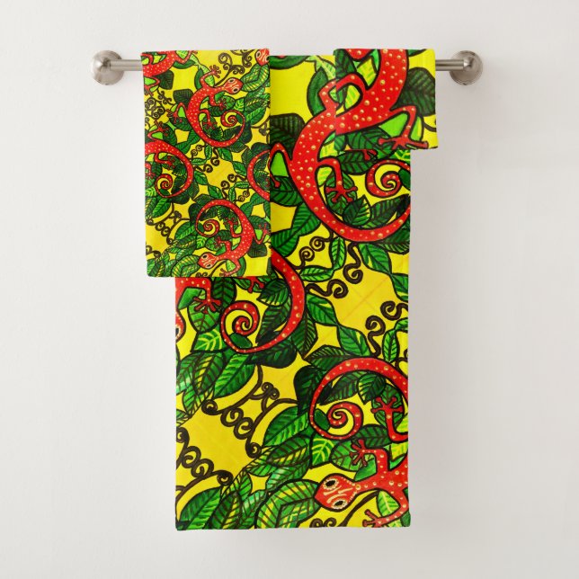 62 Red Gecko Towels SET (Insitu)