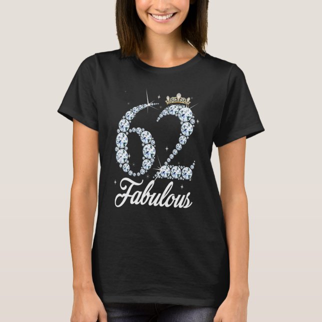 62 Year Old Its My 62nd Birthday Queen Diamond Hee T-Shirt (Front)