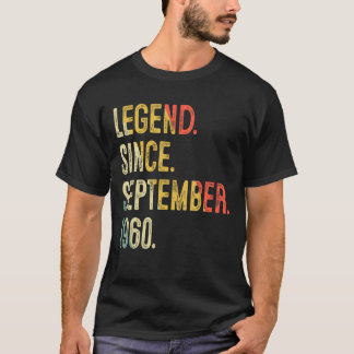 62 Years Old 62nd Birthday Legend Since September T-Shirt