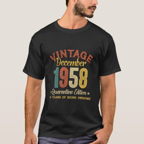 62 Years Old Gifts 62Nd Birthday Gift Vintage Dece T_Shirt