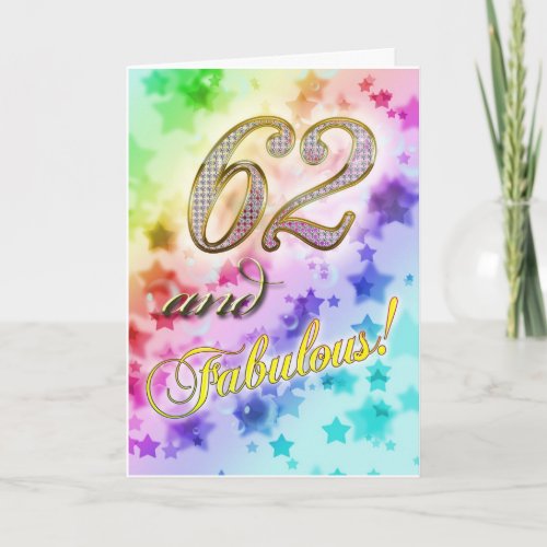 62nd anniversary for someone Fabulous Card
