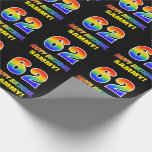 [ Thumbnail: 62nd Birthday: Bold, Fun, Simple, Rainbow 62 Wrapping Paper ]