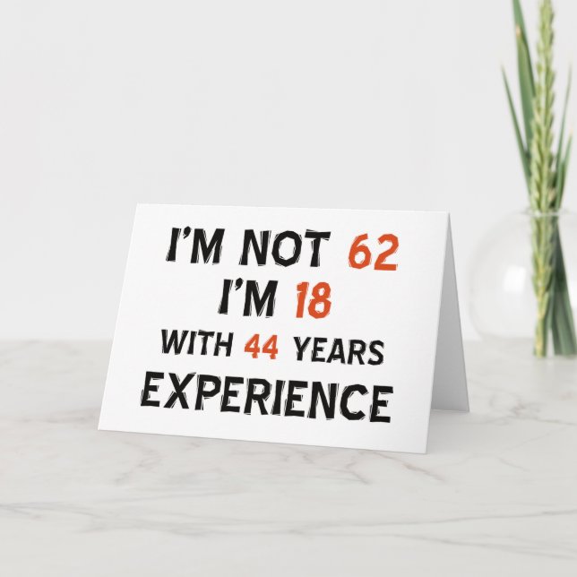 62nd birthday designs card (Front)