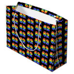 [ Thumbnail: 62nd Birthday: Fun Rainbow Event Number 62 Pattern Gift Bag ]