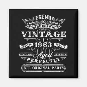 62nd Birthday Gift For Vintage Legend Born 1963 62 Magnet