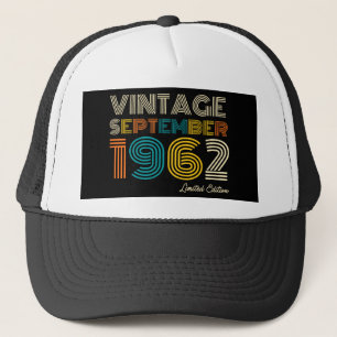 62nd Birthday Vintage September 1962 Limited Edtn. Trucker Hat