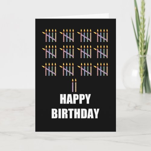 62nd Birthday with Candles Card