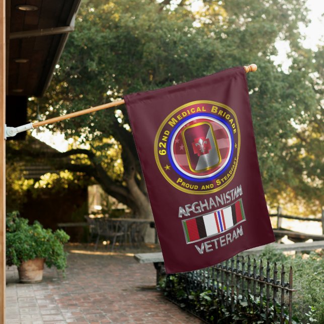 62nd Medical Brigade Afhanistan Veteran House Flag (In SItu)