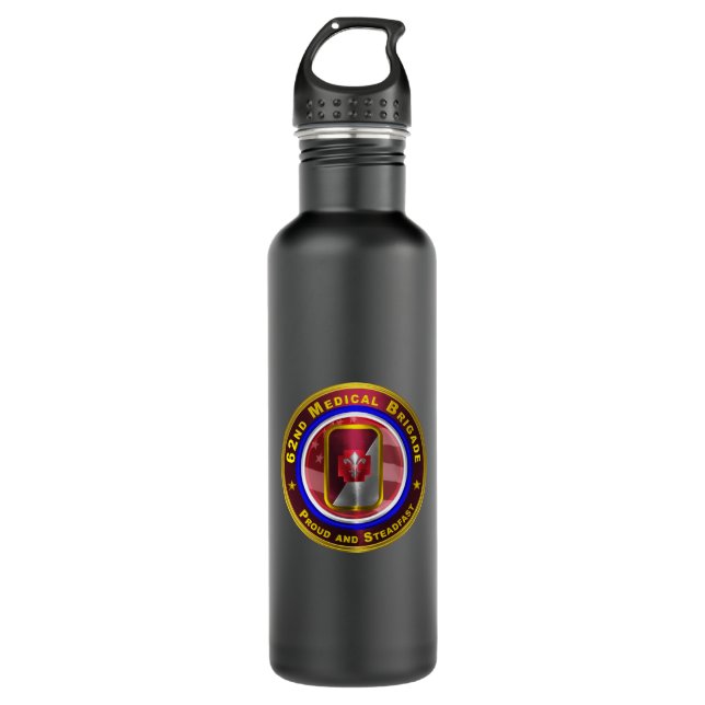62nd Medical Brigade Stainless Steel Water Bottle (Front)