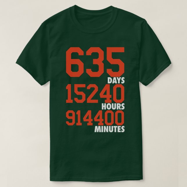 635 Days OrangeWhite T-Shirt (Design Front)