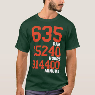 635 Days OrangeWhite T-Shirt