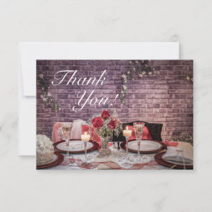 6371-Bride and Groom Wedding Table Thank You Card