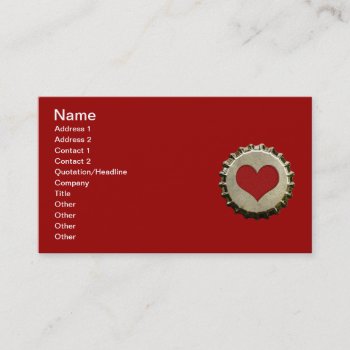 6375_red-heart-bottle-cap-topgraphic Red Heart Bot Business Card by CreativeColours at Zazzle
