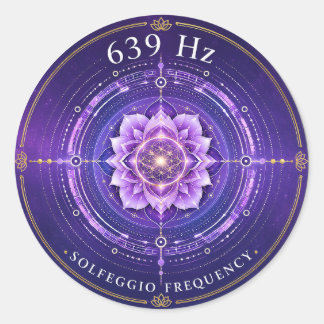 639 Hz Solfeggio Frequency Sticker