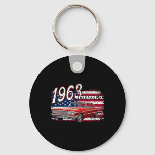63 Impala Lowrider Ss 4th Of July American Keychain