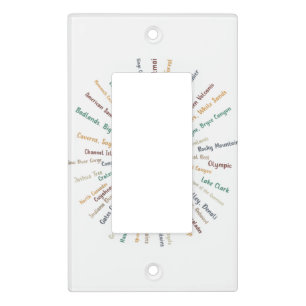 63 National Parks Map Gifts US Park Vintage Campin Light Switch Cover