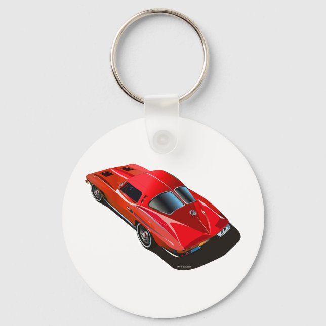 63 Split Window Red Keychain (Front)