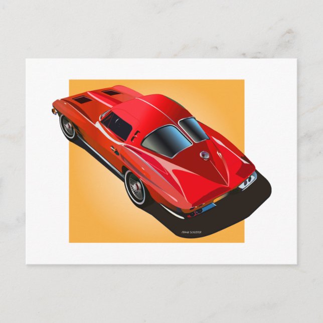 63 Split Window Redon Yellow Postcard (Front)