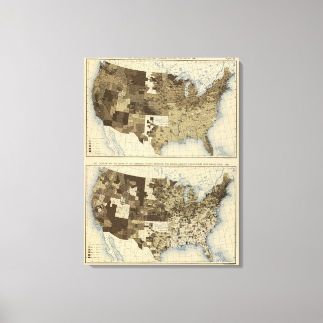 63 Taxation, indebtedness 1890 Canvas Print (Front)