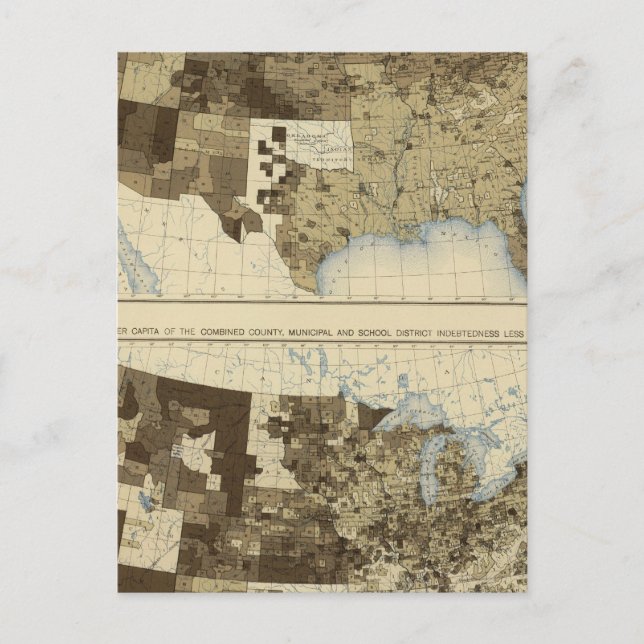 63 Taxation, indebtedness 1890 Postcard (Front)