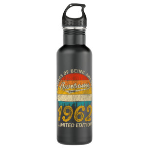 63 Year Old 1962 Retro Awesome 63rd Birthday Gift Stainless Steel Water Bottle