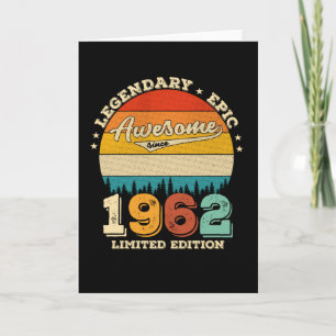63 Year Old Bday 1962 Awesome 63rd Birthday Gift Card