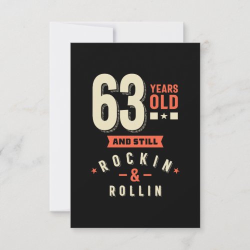 63 Years Old and Still Roclin  rollin RSVP Card