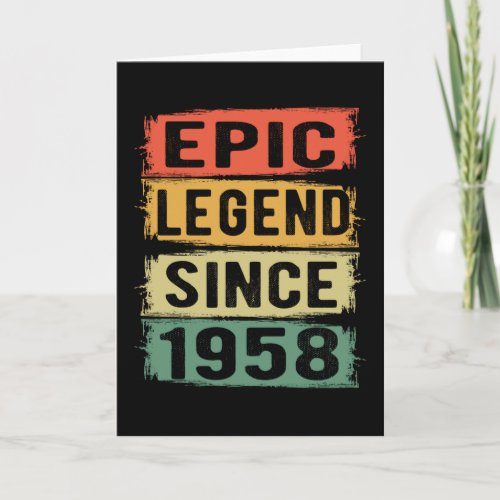 63 Years Old Bday 1958 Epic Legend 64th Birthday Card