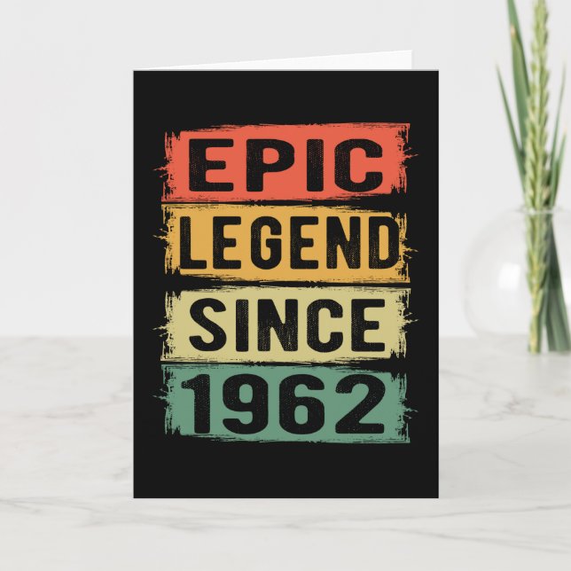 63 Years Old Bday 1962 Epic Legend 63rd Birthday Card (Front)