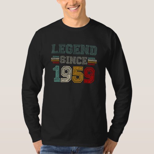 63 Years Old Legend Since 1959 63rd Birthday Vinta T_Shirt