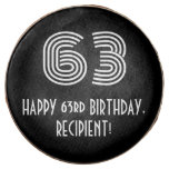 [ Thumbnail: 63rd Birthday - Art Deco Inspired Look "63", Name ]