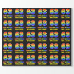 [ Thumbnail: 63rd Birthday: Bold, Fun, Simple, Rainbow 63 Wrapping Paper ]