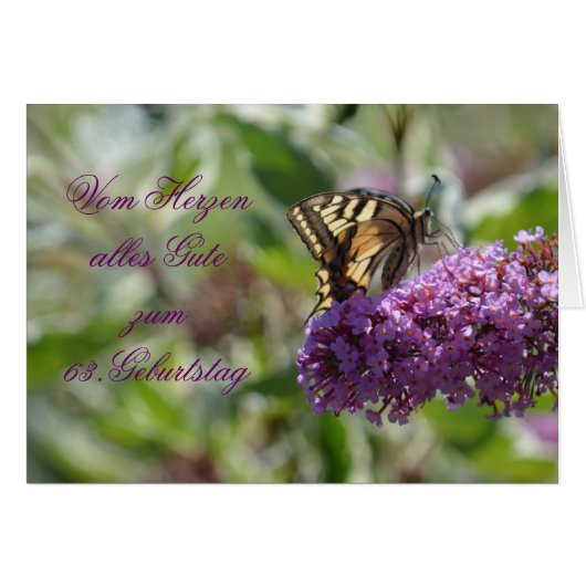 ‘63rd birthday’ by mysteryella cards (Front Horizontal)