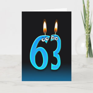 63rd Birthday Candles Card
