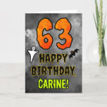 [ Thumbnail: 63rd Birthday: Eerie Halloween Theme + Custom Name Card ]
