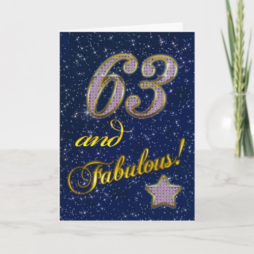 63rd birthday for someone Fabulous Card