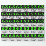 [ Thumbnail: 63rd Birthday - Nerdy / Geeky Style "63" and Name Wrapping Paper ]