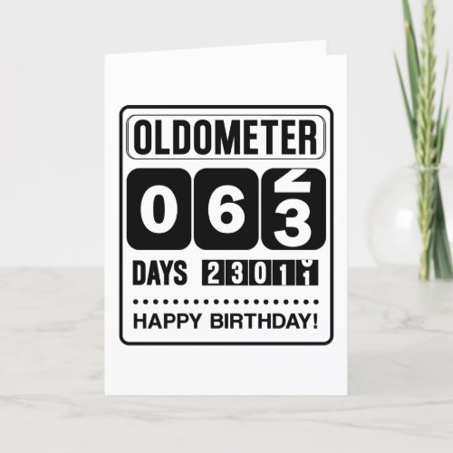 63rd Birthday Oldometer Card