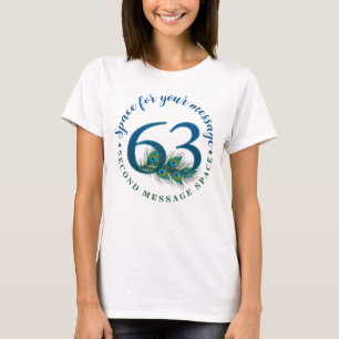 63rd Birthday Or Anniversary Peacock Feathers T-Shirt