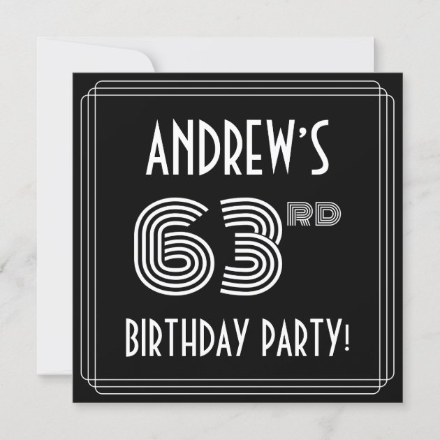 PAKBOOM Happy 63rd Birthday Banner – Schwarz/Gold, 1,2 X 1,8 M Für Die Perfekte Party-Deko