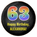 [ Thumbnail: 63rd Birthday - Rainbow Spectrum Pattern Number 63 ]